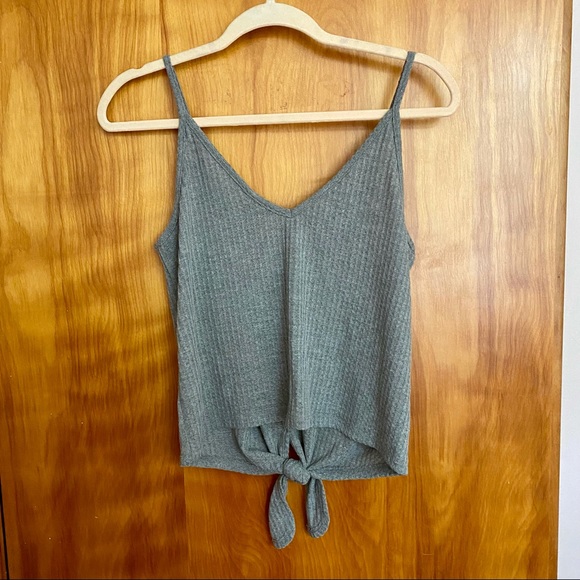 Grey Tank with Tie - Picture 2 of 3
